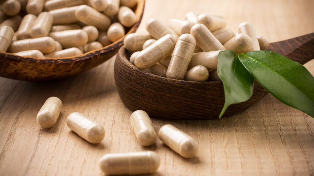 Fullscript stock image of natural pills.