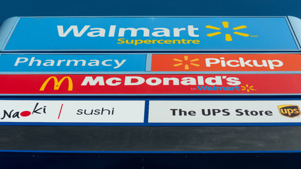 Walmart pharmacy, photo of signage.